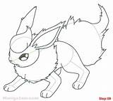 Flareon Pokemon Drawing Draw Drawings Step Sketch Easy Coloring Pages Getdrawings Eevee Rita Pokémon Visit sketch template
