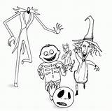 Nightmare Coloring Before Christmas Pages Jack Skellington Printables Printable Skeleton Sally Drawing Kids Halloween Print Characters Shock Barrel Lock Coloring4free sketch template