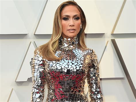 Jennifer Lopez Wore A Silver Mirror Dress To The Oscars