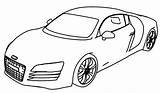 Audi R8 sketch template