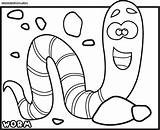 Worm Wurm Earthworm Ausmalbild Malvorlage Earthworms Coloringhome sketch template