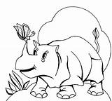 Coloring Pages Rhinoceros sketch template
