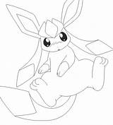 Glaceon Coloring Lineart sketch template