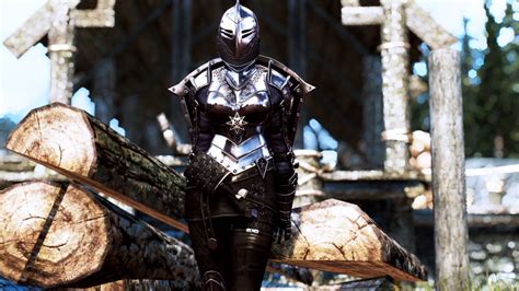 elder scrolls  skyrim dark knight mod introduces impressive  ebony armor  shield