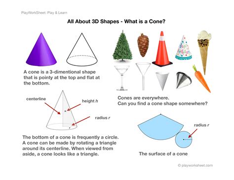 shapes    cone  printables  kids