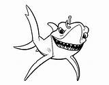 Nemo Finding Coloring Bruce Pages Shark Template Getcolorings Printable Getdrawings sketch template