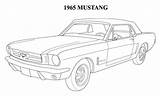 Mustang Coloring Drawing Pages Ford Outline 67 1965 Car 1964 Cars Drawings Mustangs Shelby Color Printable Template 1968 Adult Cartoon sketch template