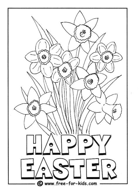 coloring pages easter flowers