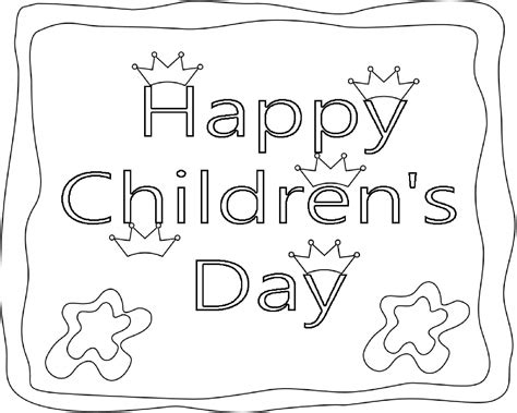 childrens day coloring pages coloringlib