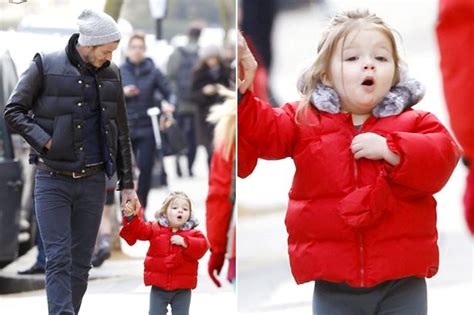 david beckham and daughter harper look cute during day out