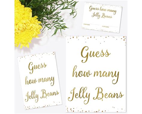 guess   jelly beans baby shower game candy guessing etsy