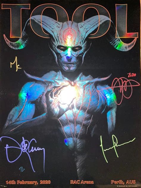 tool band signed   poster  adi granov perth australia feb