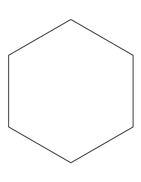 printable hexagon template