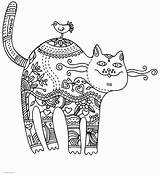 Coloring Pages Adults Animal Printable Adult Animals Print Look Other Cat sketch template