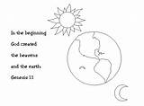 Creation Pages Coloring Kids Colouring Earth Bible Gods Sheets Sunday School Crafts Days Story Activity sketch template