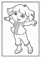 Coloring Dora Pages Diego Explorer Kids sketch template