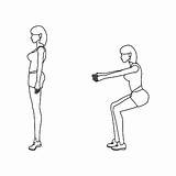 Squat Bodyweight sketch template