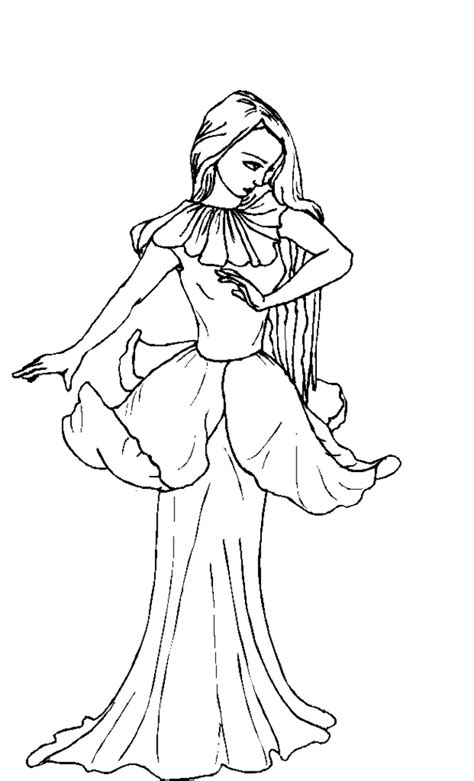 beautiful girl coloring page