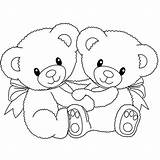 Teddy Bear Coloring Pages Two Heart Little Valentine Kids Drawing Color Print Getcolorings Tatty Size Printable Amazing Getdrawings sketch template