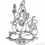 Shiva Hinduism Xcolorings sketch template