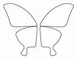 Butterfly Wings Pattern Template Outline Printable Pdf Patterns Print Crafts Stencils Templates Patternuniverse Wing Cut Stencil Use Diy Paper Shape sketch template