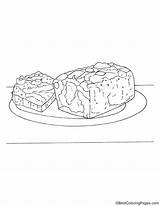 Fruit Cake Coloring Christmas Pages sketch template