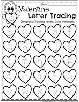 Valentine Tracing Valentinesday Planningplaytime Preschoolworksheets Playtime Practice sketch template