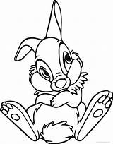 Thumper Bambi Coloring Pages Disney Bunny Cartoon Printable Rabbit Wecoloringpage Getcolorings Color sketch template