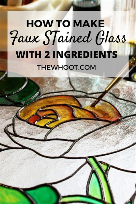 How To Make Faux Stained Glass Using 2 Ingredients The Whoot Mosaic