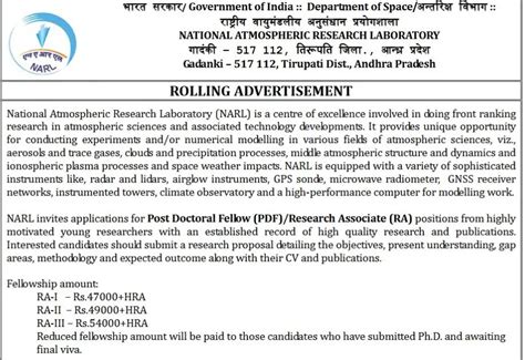 narl recruitment  apply  research associate  vacancies