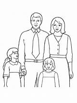 Father Mother Family Drawing Four Two Daughters Children Primary Library Getdrawings Print Her Lds sketch template