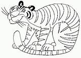 Tiger Coloring Pages Tigre Pintar Kids Funny Atividades Preschool Gif Animais sketch template