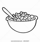 Cereal Bowl Cartoon Drawing Coloring Clipart Pages Stock Vector Freehand Drawn Sticker Creative Color Illustration Original Lineartestpilot Getcolorings Clipartmag Shutterstock sketch template