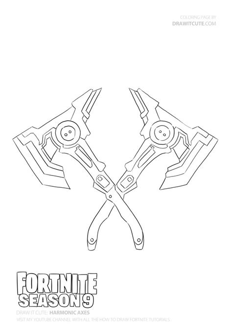 harmonic axes fortnite drawings coloringpages coloring pages