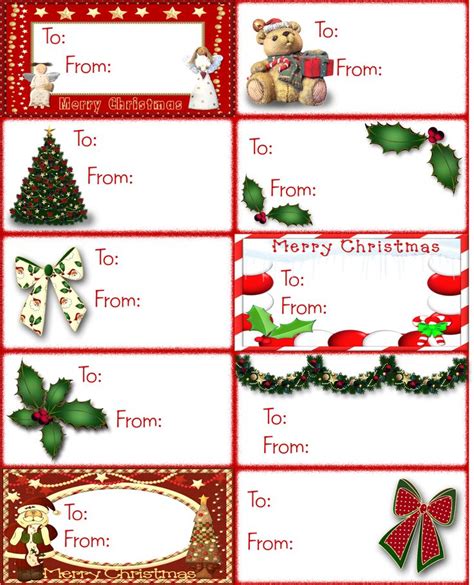 christmas printable gift tags etiquetas navidenas tarjetas de