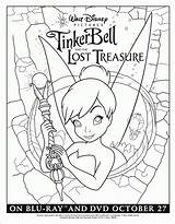 Tinkerbell Tinker Lost Treasure Kolorowanki Dzwoneczek Dzieci Hollow Fairies Rosetta Tink Coloringhome sketch template
