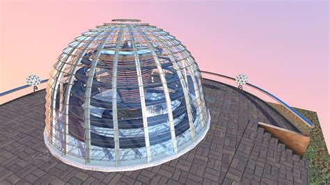 glass dome  model  cg buzz attapans  sketchfab