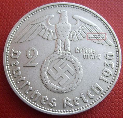 extremely rare    mark silver german coin ww big wreath sne