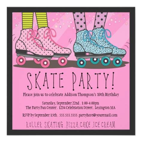 roller skate invitation template