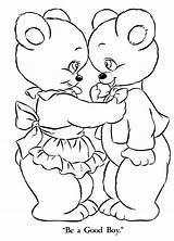 Teddy Coloring Bear Pages Printable Kids sketch template