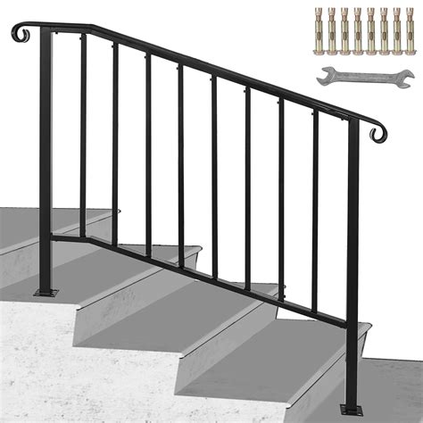 Vevor Handrail Picket 3 Fits 3 Or 4 Steps Matte Black Stair Rail