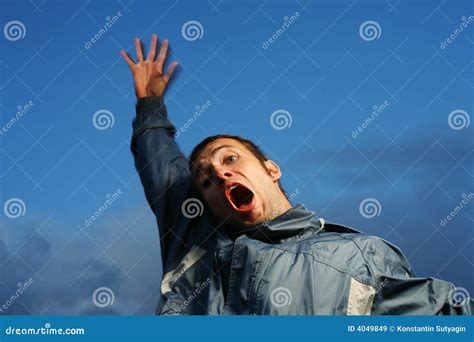 man shouting stock image image  caucasian hand person