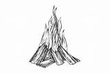 Bonfire Monochrome Thehungryjpeg sketch template