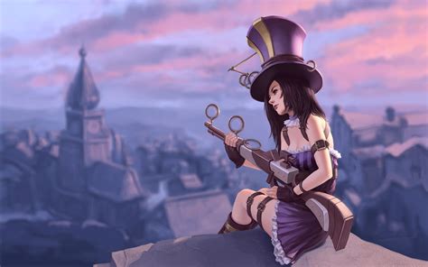Purple League Of Legends Caitlyn The Sheriff Of Piltover