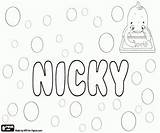 Nicky Pages Name Girl Coloring Unisex Names sketch template