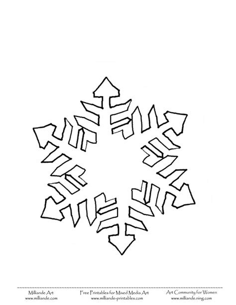 printable snowflake template coloring page  snowflake pages