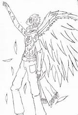 Angel Fallen Coloring Devil Drawing Getdrawings Drawings 81kb sketch template