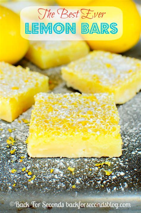 the best ever lemon bars back for seconds