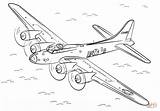 Coloring Pages 17 Fortress Flying Bomber Drawing Wwii Plane Ww2 Clipart Printable B17 Mustang Color Getdrawings Clipground sketch template