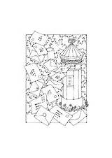 Mailbox Coloring Pages Edupics sketch template